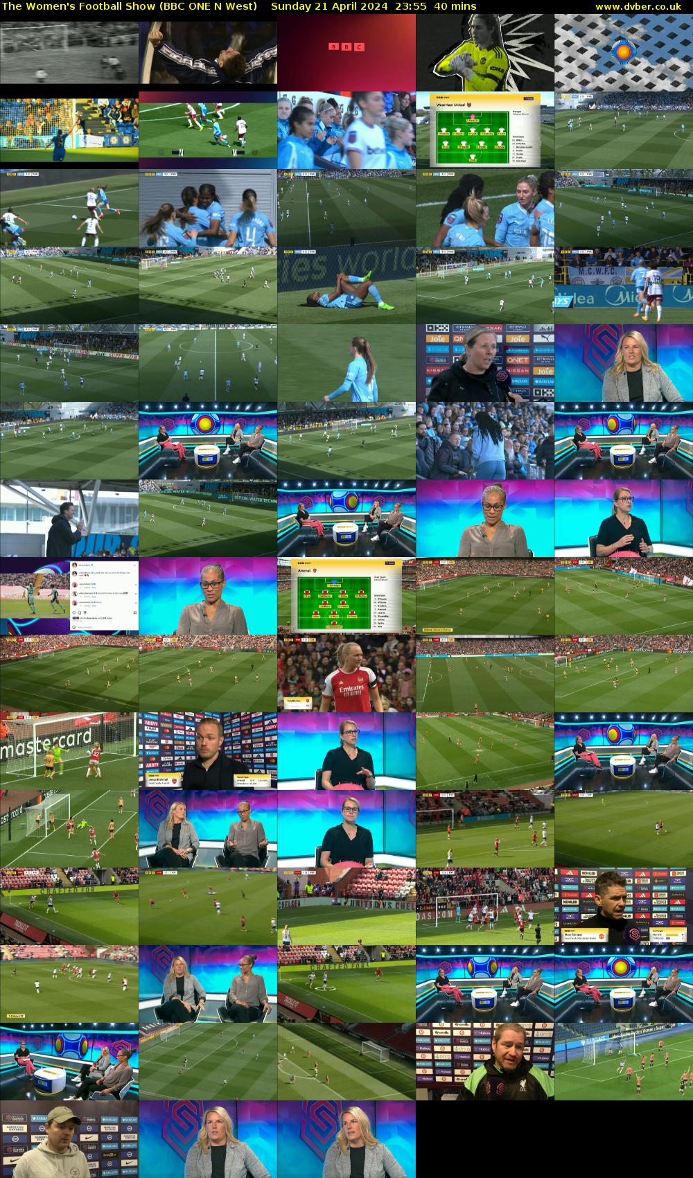 The Women's Football Show (BBC ONE N West) Sunday 21 April 2024 23:55 - 00:35