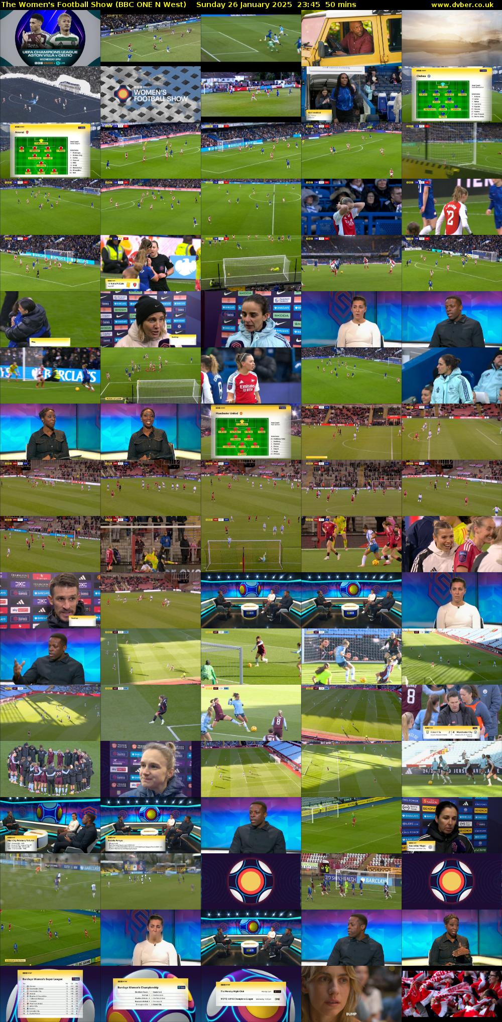 The Women's Football Show (BBC ONE N West) Sunday 26 January 2025 23:45 - 00:35