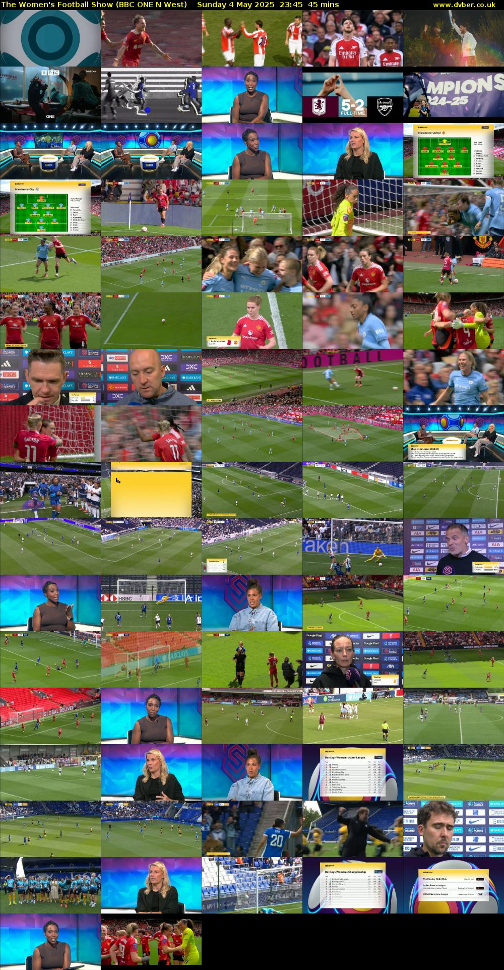 The Women's Football Show (BBC ONE N West) Sunday 4 May 2025 23:45 - 00:30