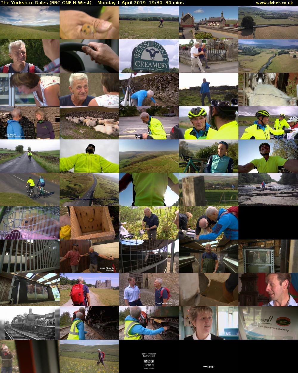 The Yorkshire Dales (BBC ONE N West) Monday 1 April 2019 19:30 - 20:00