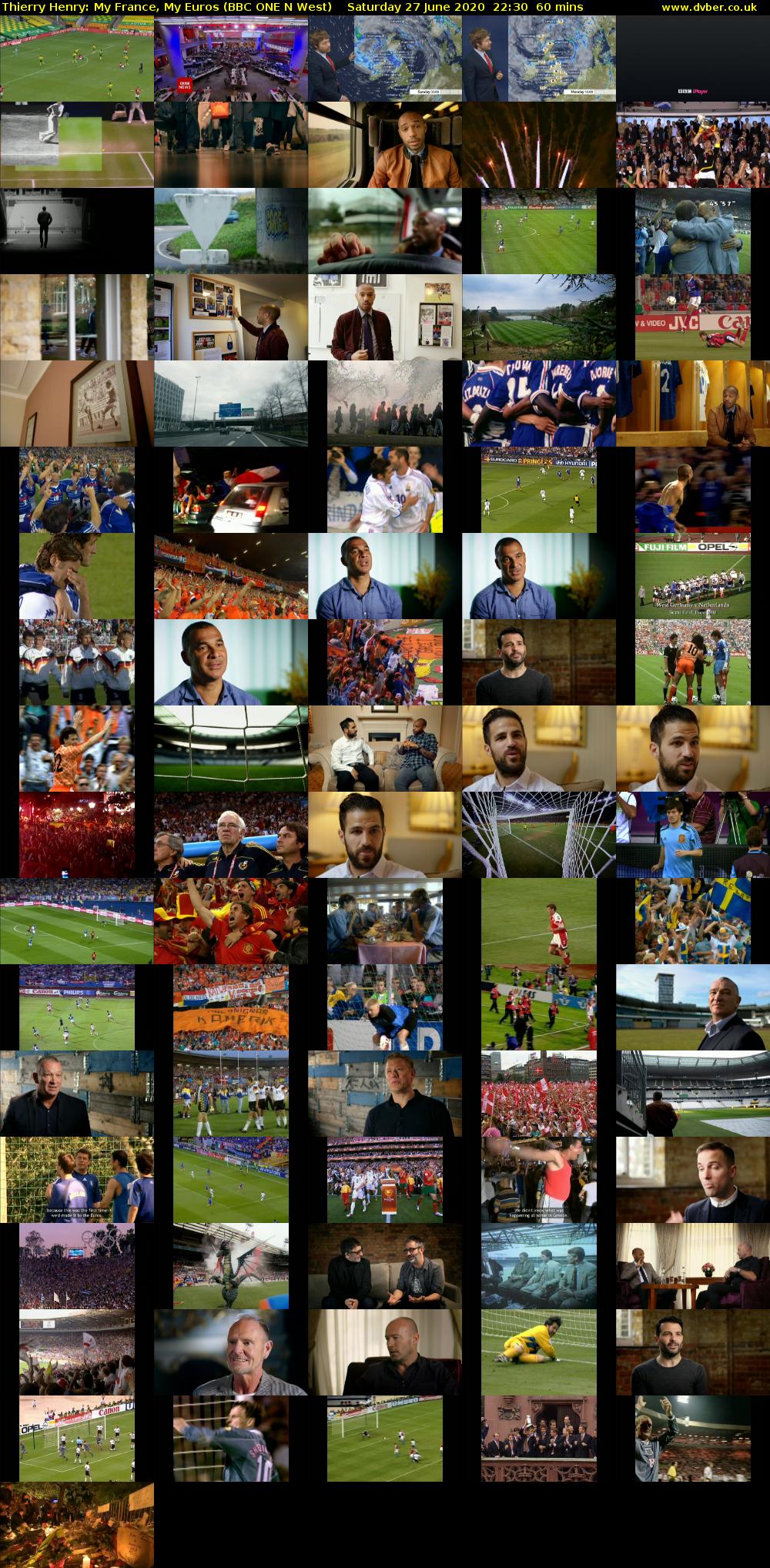Thierry Henry: My France, My Euros (BBC ONE N West) Saturday 27 June 2020 22:30 - 23:30
