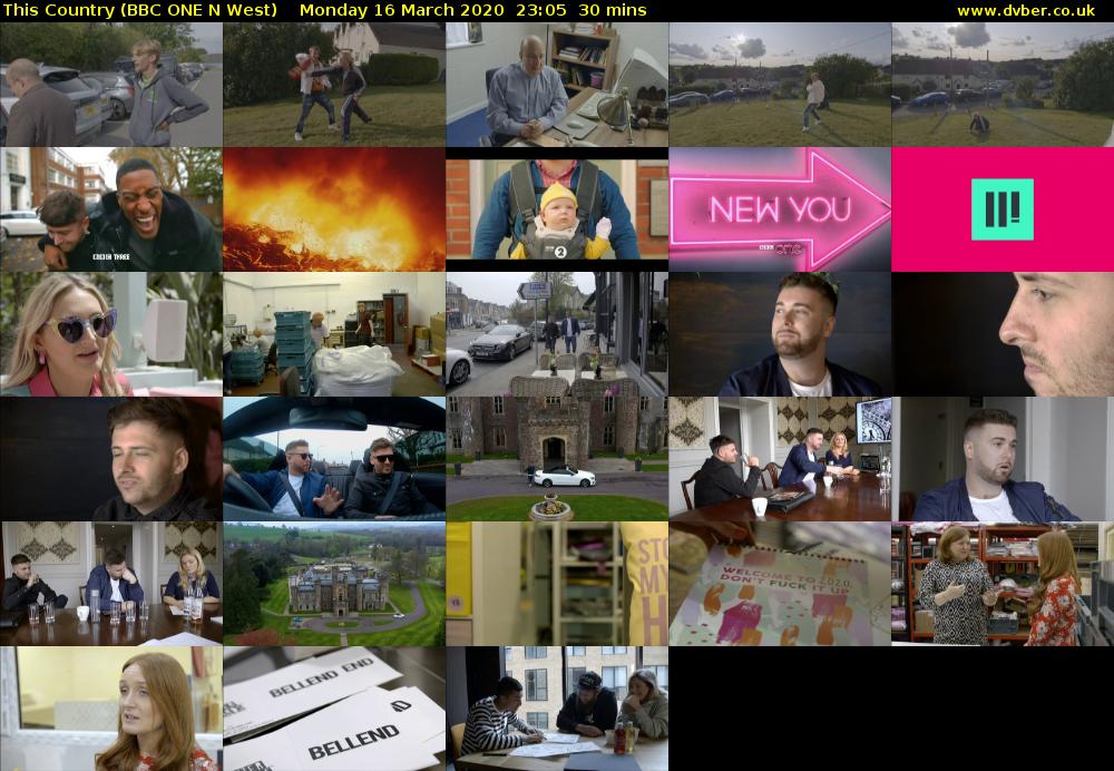 This Country (BBC ONE N West) Monday 16 March 2020 23:05 - 23:35