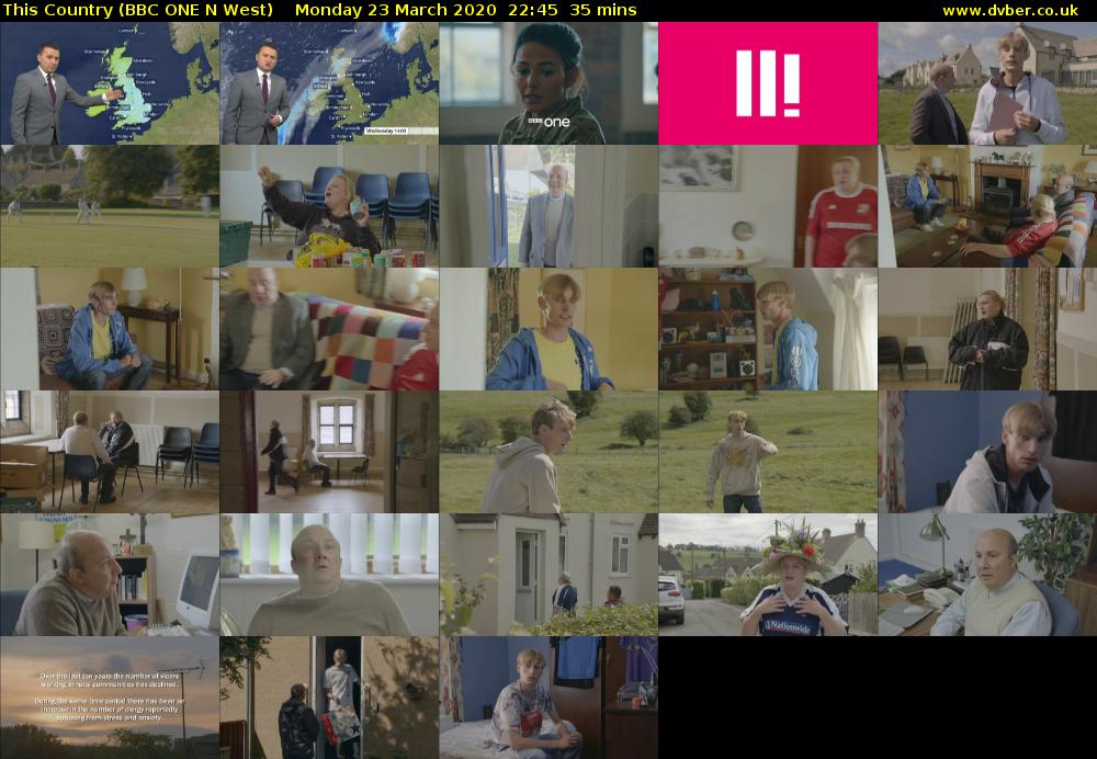 This Country (BBC ONE N West) Monday 23 March 2020 22:45 - 23:20