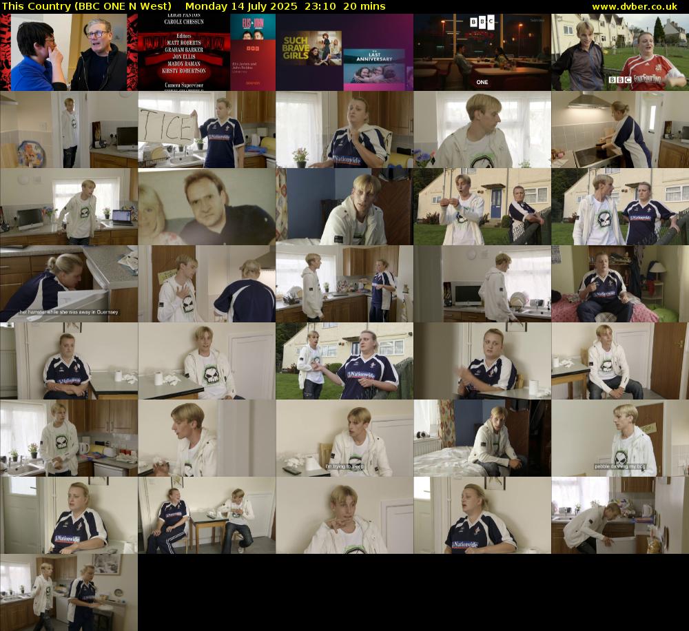 This Country (BBC ONE N West) Monday 14 July 2025 23:10 - 23:30