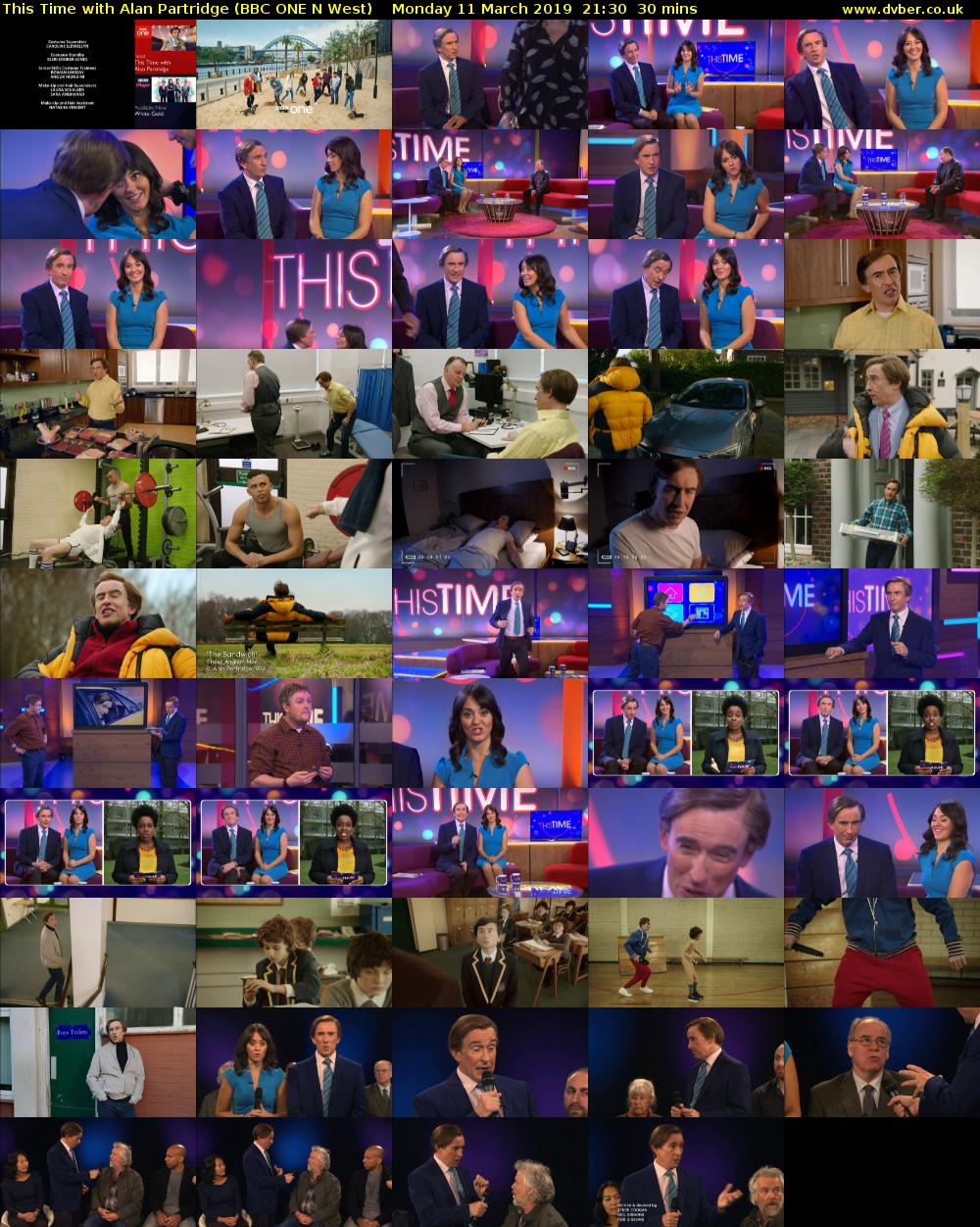 This Time with Alan Partridge (BBC ONE N West) Monday 11 March 2019 21:30 - 22:00