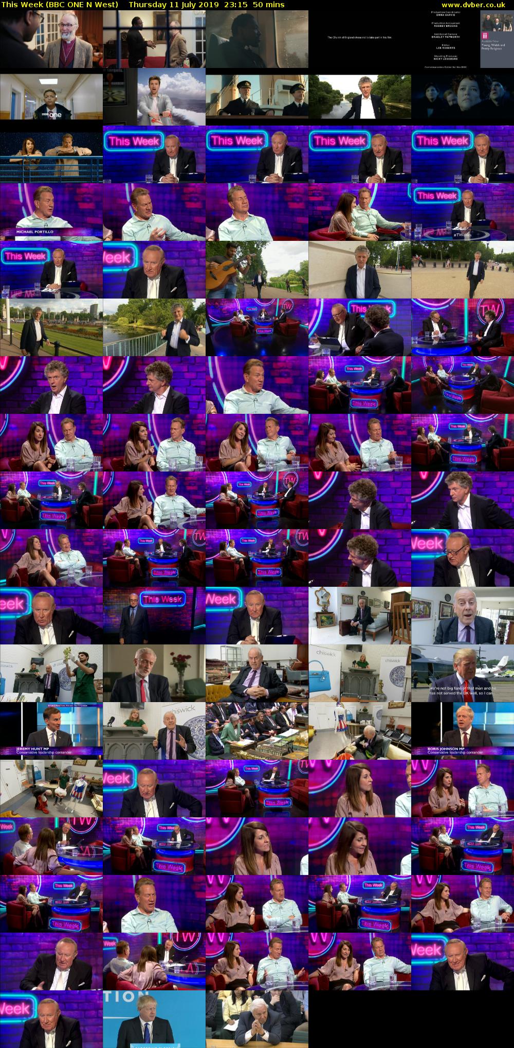 This Week (BBC ONE N West) Thursday 11 July 2019 23:15 - 00:05