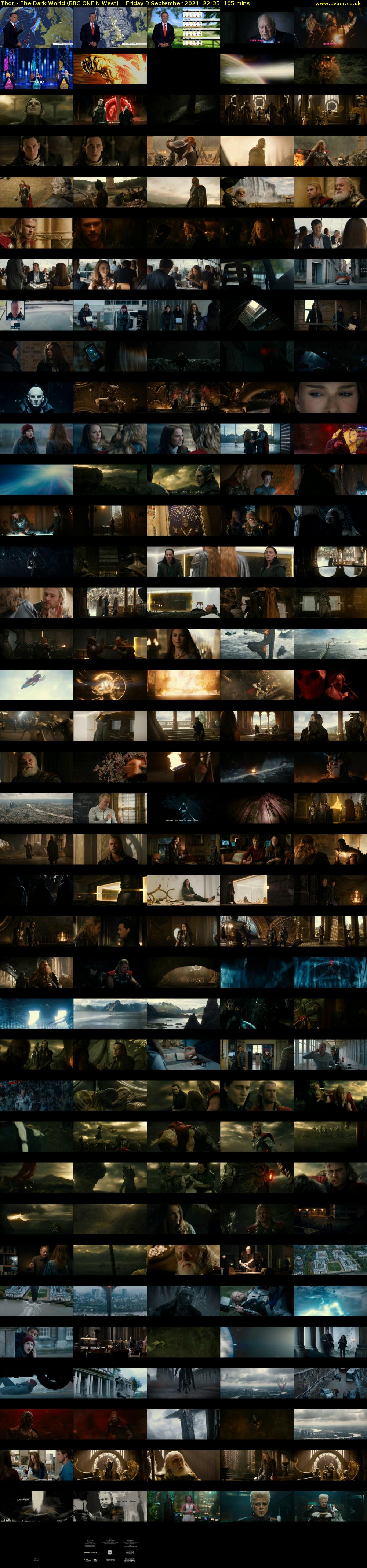 Thor - The Dark World (BBC ONE N West) Friday 3 September 2021 22:35 - 00:20