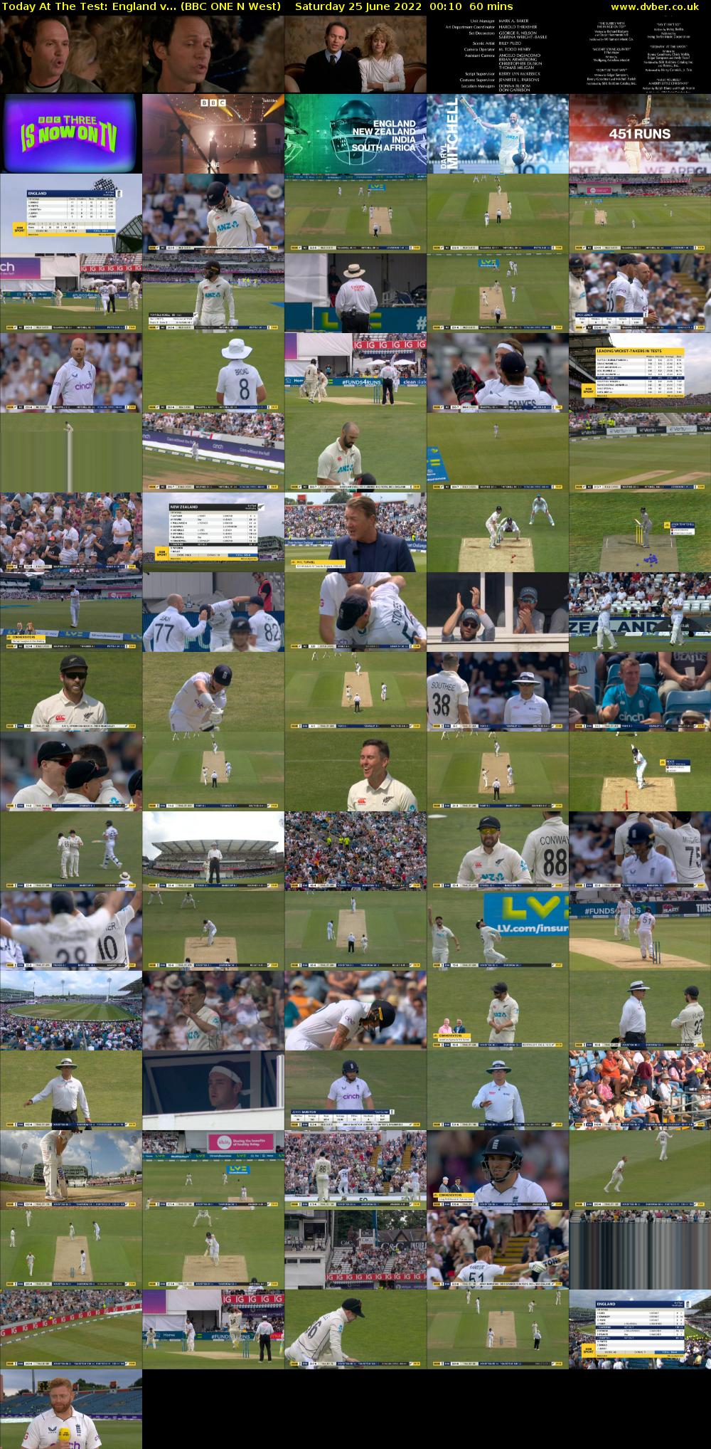 Today At The Test: England v... (BBC ONE N West) Saturday 25 June 2022 00:10 - 01:10