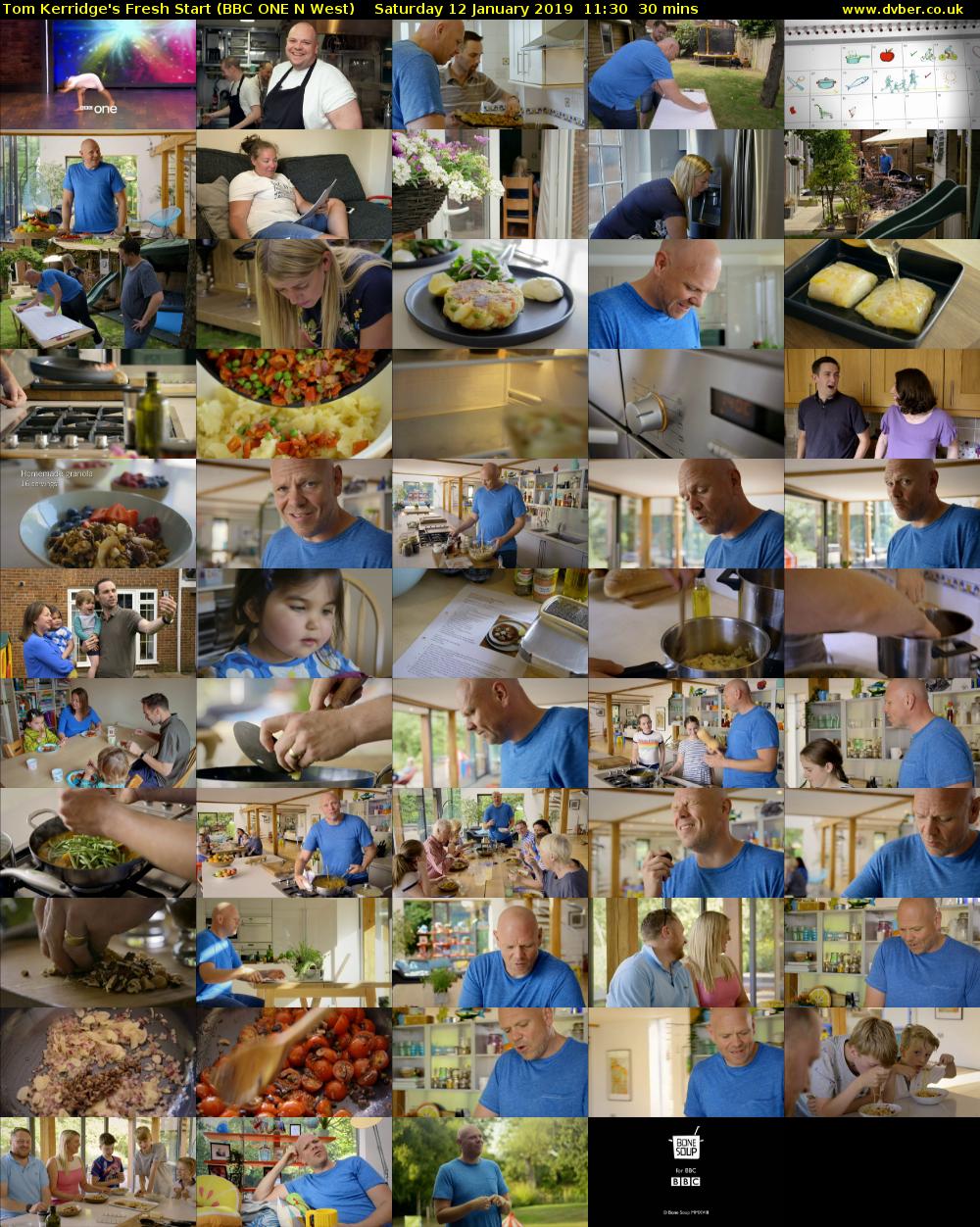 Tom Kerridge's Fresh Start (BBC ONE N West) Saturday 12 January 2019 11:30 - 12:00