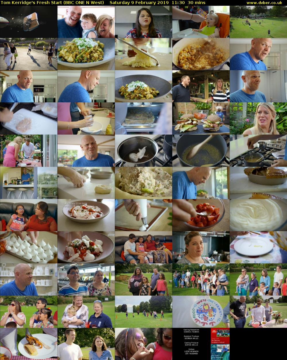 Tom Kerridge's Fresh Start (BBC ONE N West) Saturday 9 February 2019 11:30 - 12:00