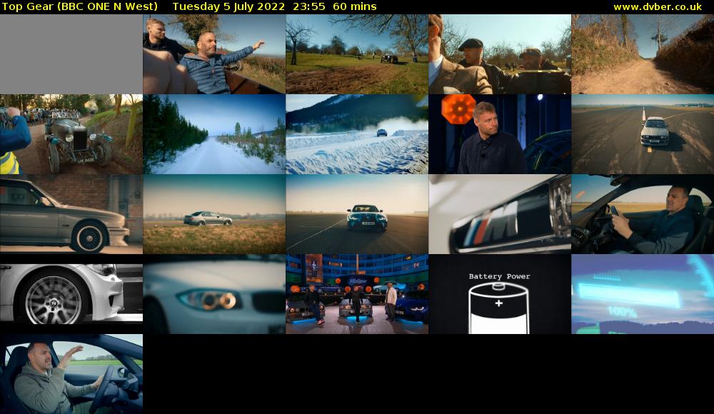 Top Gear (BBC ONE N West) Tuesday 5 July 2022 23:55 - 00:55