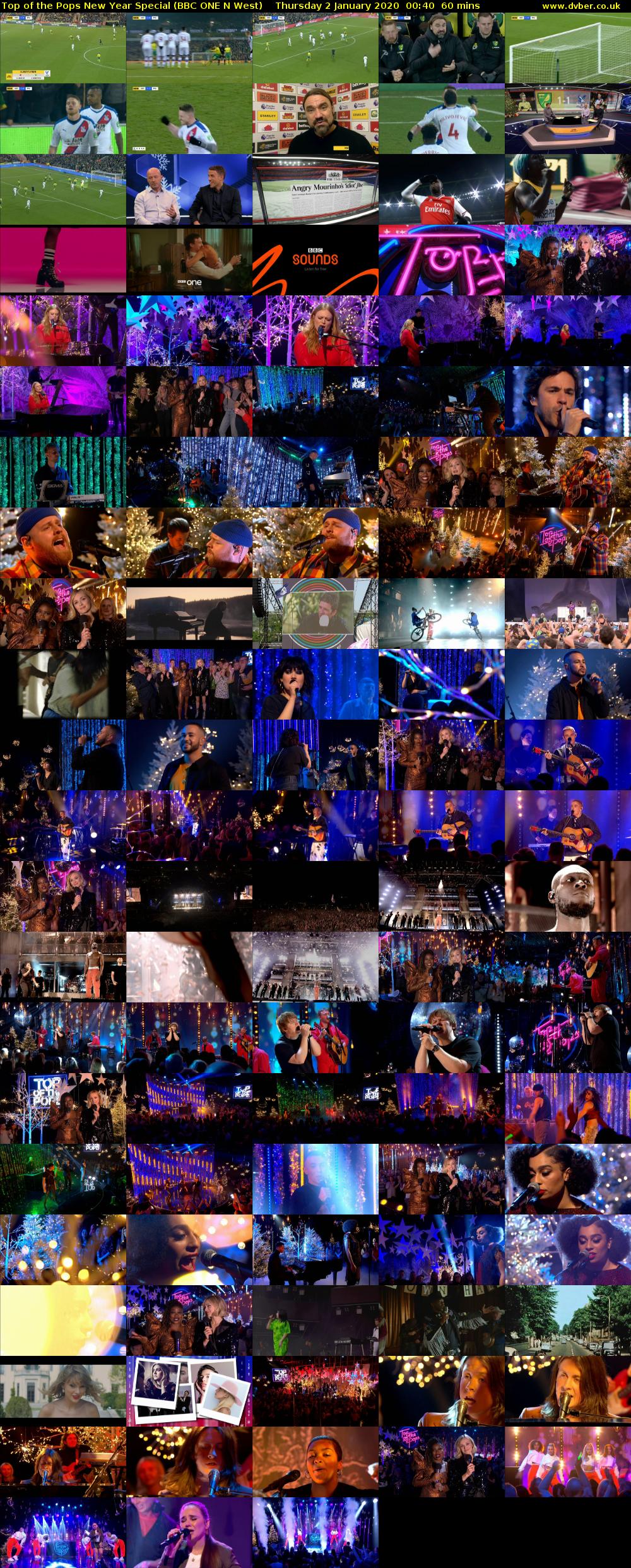 Top of the Pops New Year Special (BBC ONE N West) Thursday 2 January 2020 00:40 - 01:40
