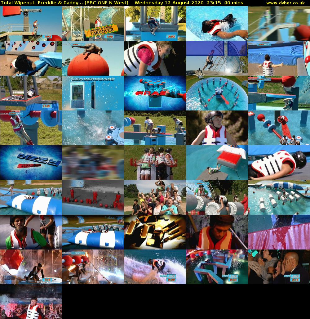Total Wipeout: Freddie & Paddy... (BBC ONE N West) Wednesday 12 August 2020 23:15 - 23:55