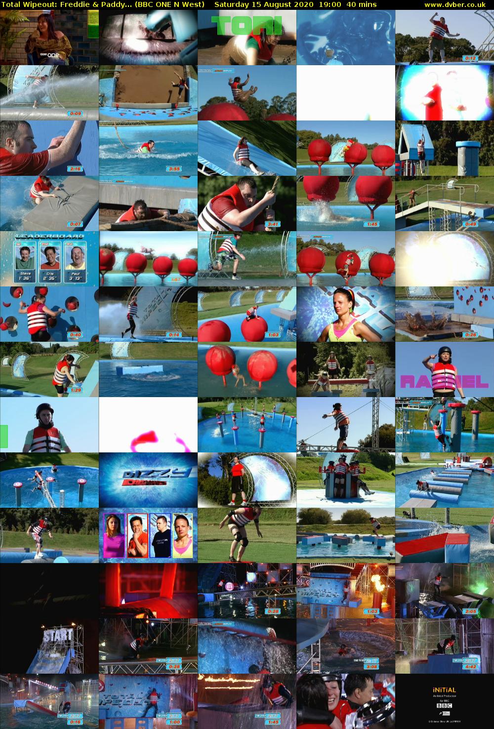 Total Wipeout: Freddie & Paddy... (BBC ONE N West) Saturday 15 August 2020 19:00 - 19:40