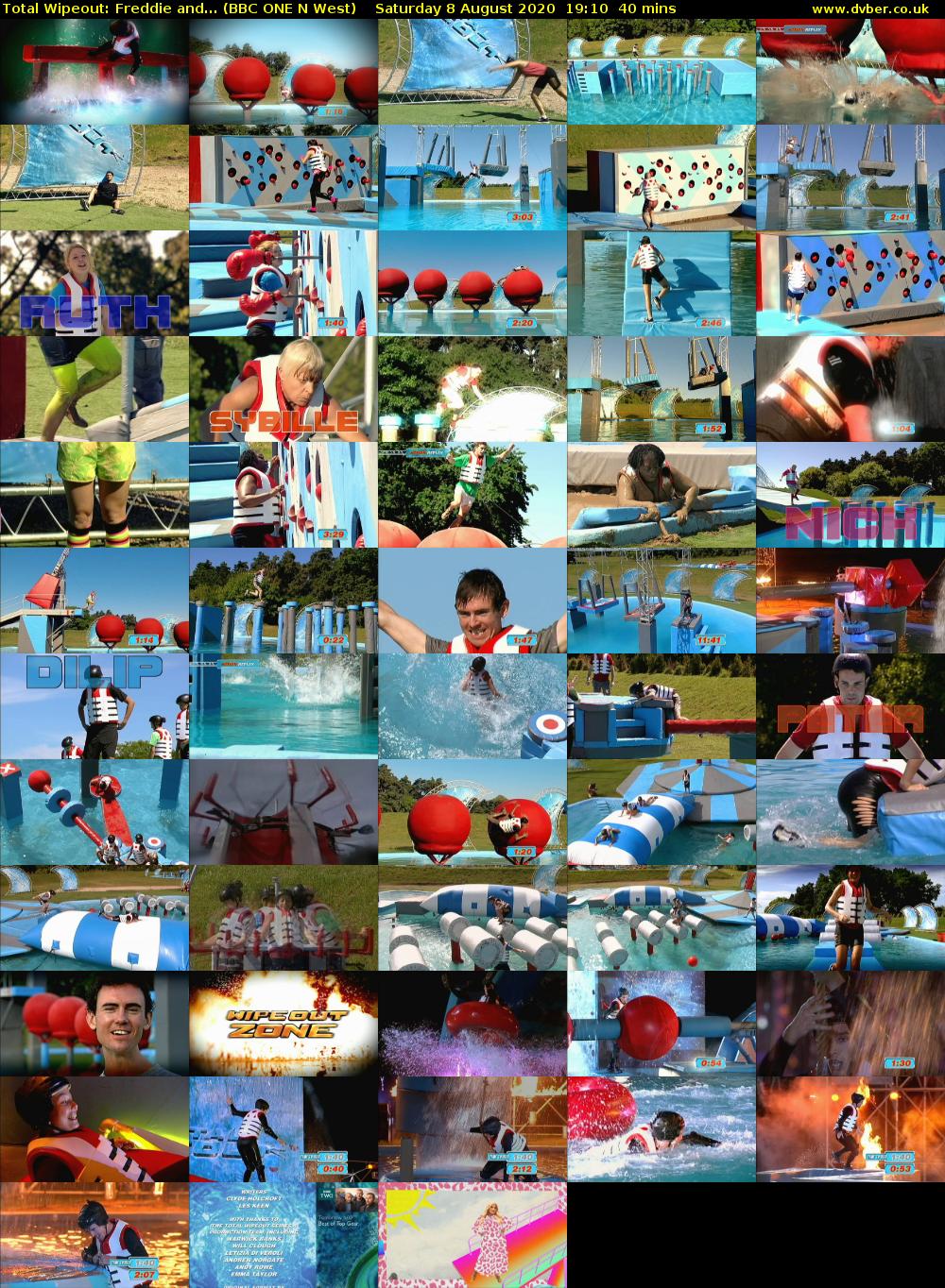Total Wipeout: Freddie and... (BBC ONE N West) Saturday 8 August 2020 19:10 - 19:50