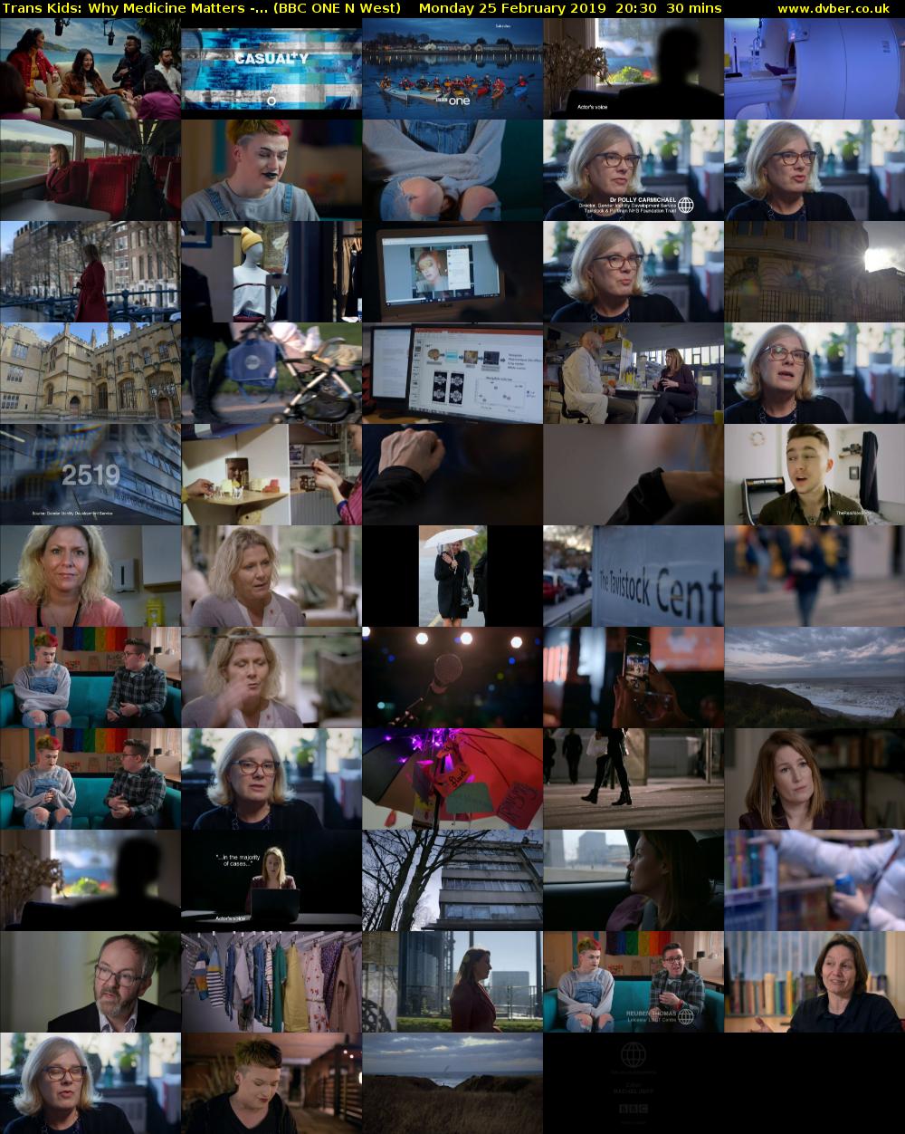 Trans Kids: Why Medicine Matters -... (BBC ONE N West) Monday 25 February 2019 20:30 - 21:00