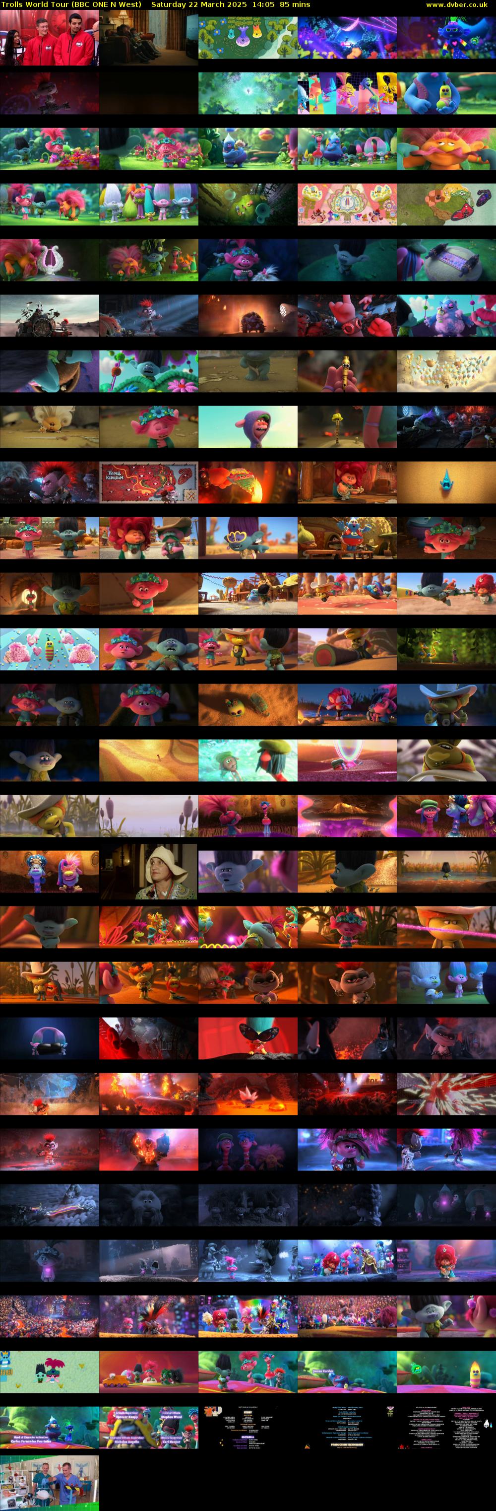 Trolls World Tour (BBC ONE N West) Saturday 22 March 2025 14:05 - 15:30