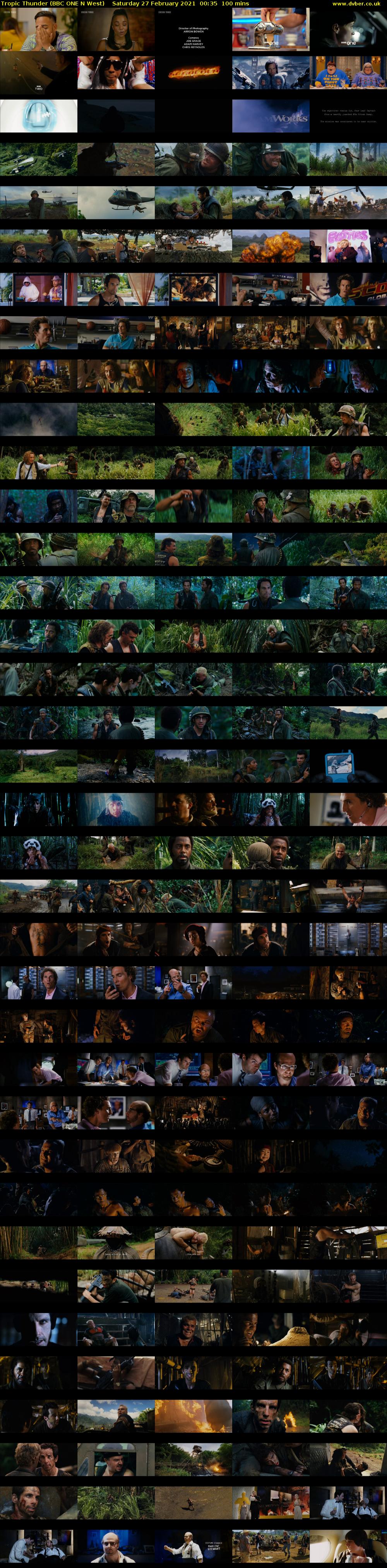 Tropic Thunder (BBC ONE N West) Saturday 27 February 2021 00:35 - 02:15