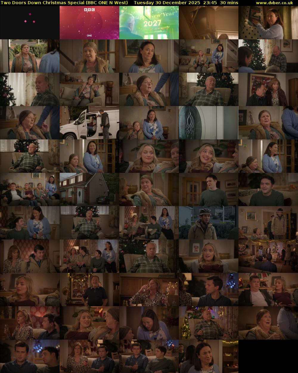 Two Doors Down Christmas Special (BBC ONE N West) Tuesday 30 December 2025 23:45 - 00:15