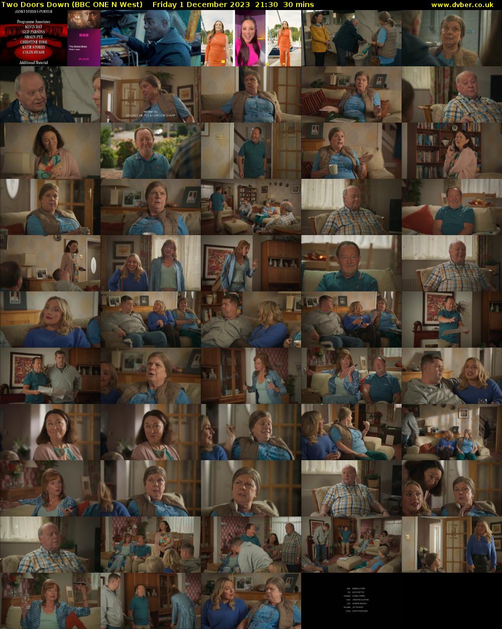 Two Doors Down (BBC ONE N West) Friday 1 December 2023 21:30 - 22:00