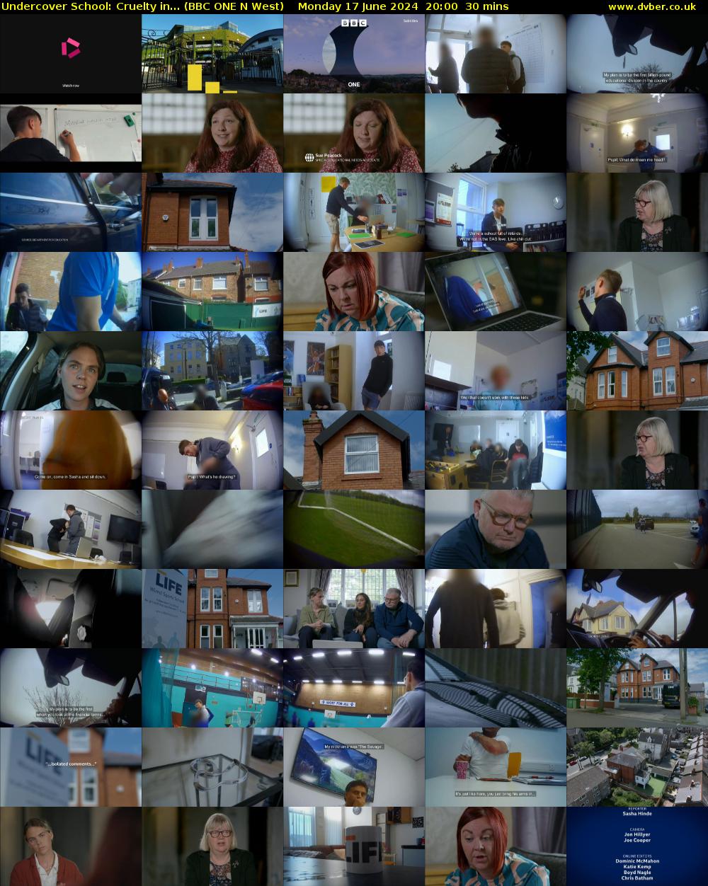Undercover School: Cruelty in... (BBC ONE N West) Monday 17 June 2024 20:00 - 20:30