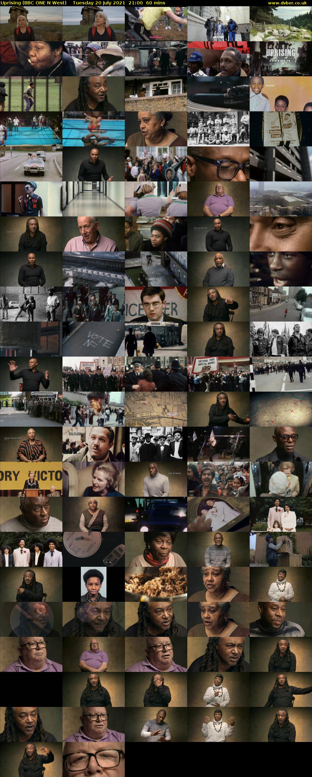 Uprising (BBC ONE N West) Tuesday 20 July 2021 21:00 - 22:00