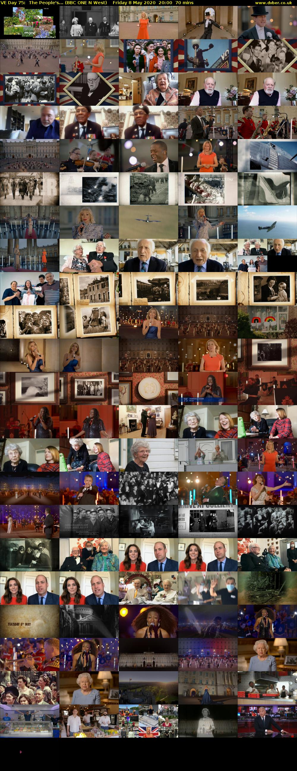 VE Day 75:  The People's... (BBC ONE N West) Friday 8 May 2020 20:00 - 21:10
