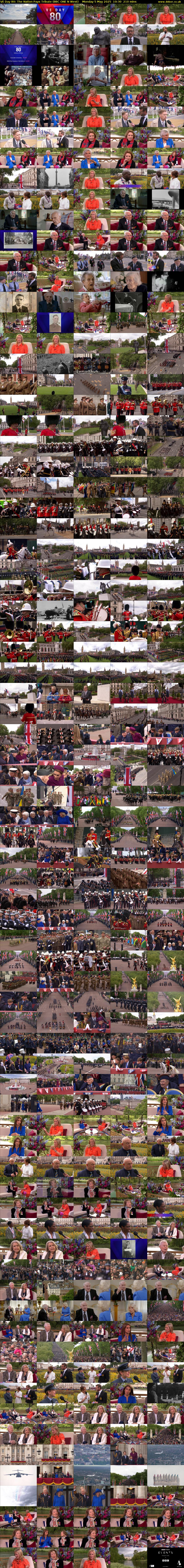 VE Day 80: The Nation Pays Tribute (BBC ONE N West) Monday 5 May 2025 10:30 - 14:00