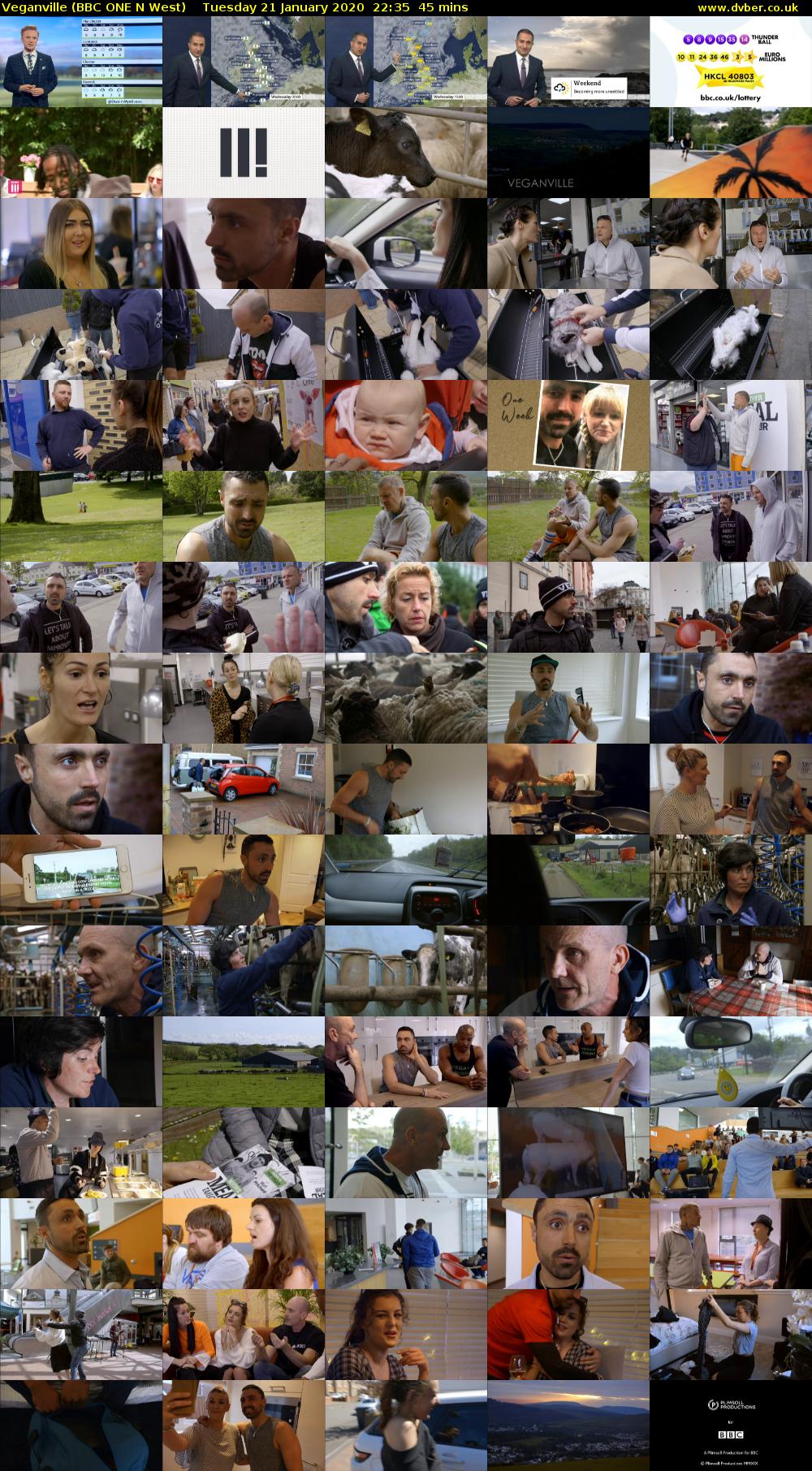 Veganville (BBC ONE N West) Tuesday 21 January 2020 22:35 - 23:20