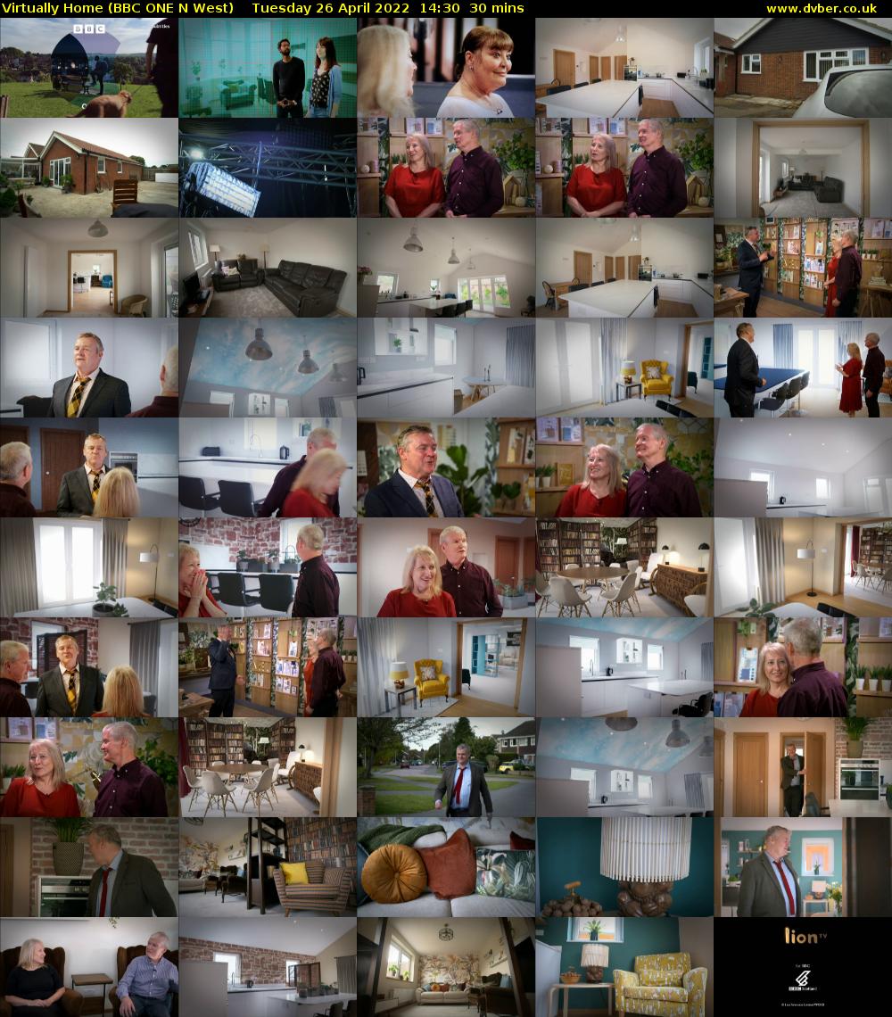 Virtually Home (BBC ONE N West) Tuesday 26 April 2022 14:30 - 15:00