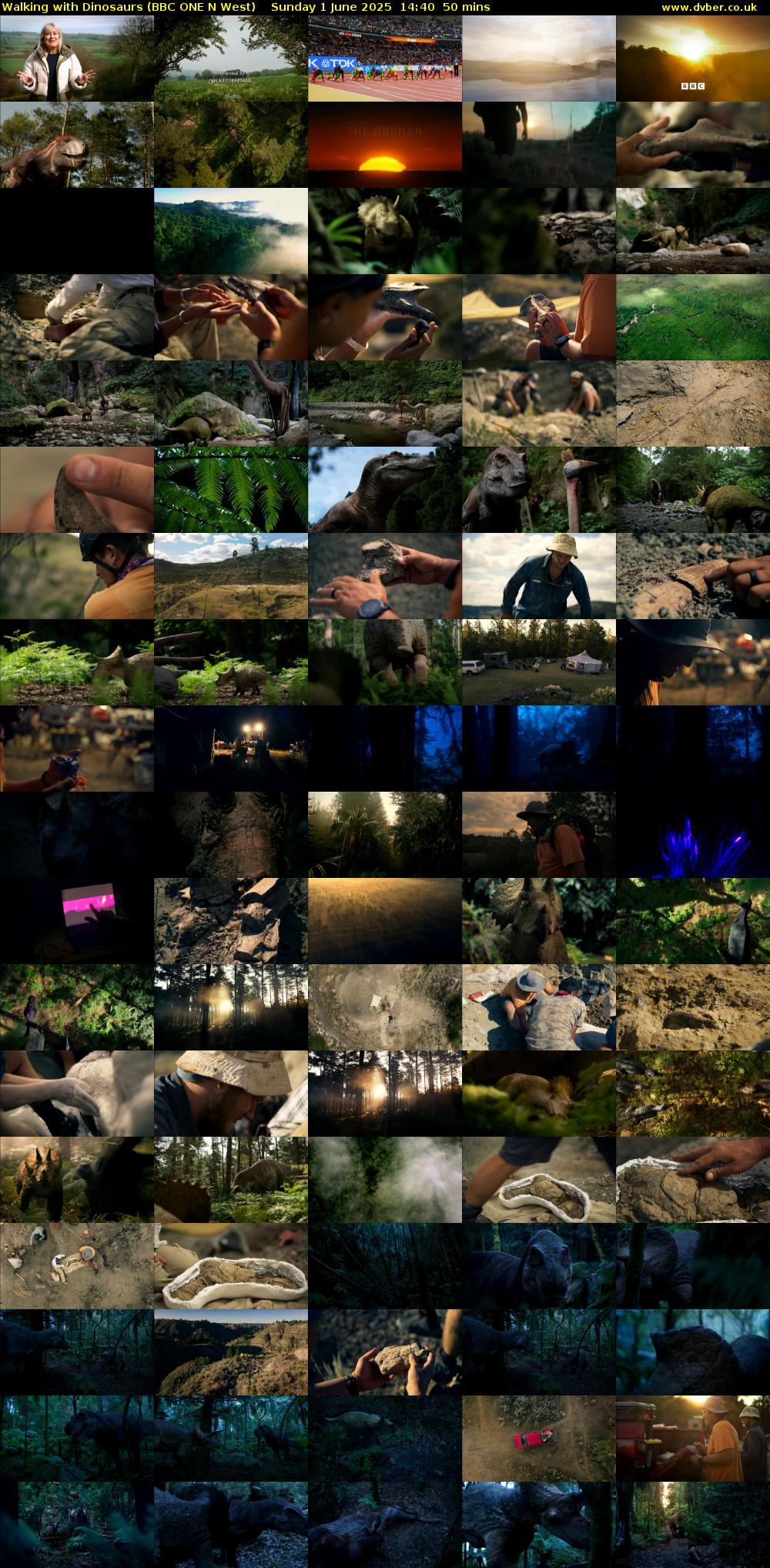 Walking With Dinosaurs (BBC ONE N West) Sunday 1 June 2025 14:40 - 15:30