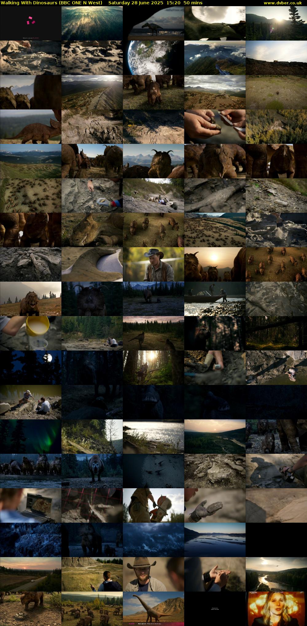 Walking With Dinosaurs (BBC ONE N West) Saturday 28 June 2025 15:20 - 16:10