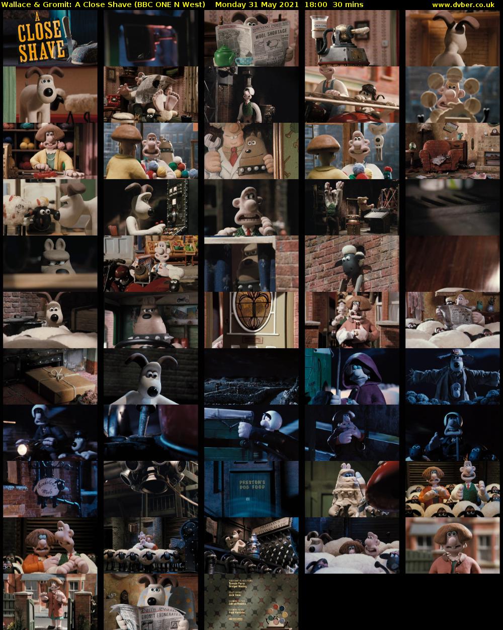 Wallace & Gromit: A Close Shave (BBC ONE N West) Monday 31 May 2021 18:00 - 18:30