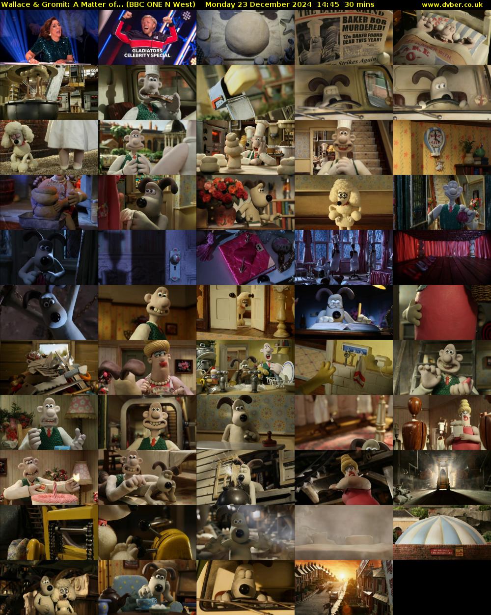 Wallace & Gromit: A Matter of... (BBC ONE N West) Monday 23 December 2024 14:45 - 15:15