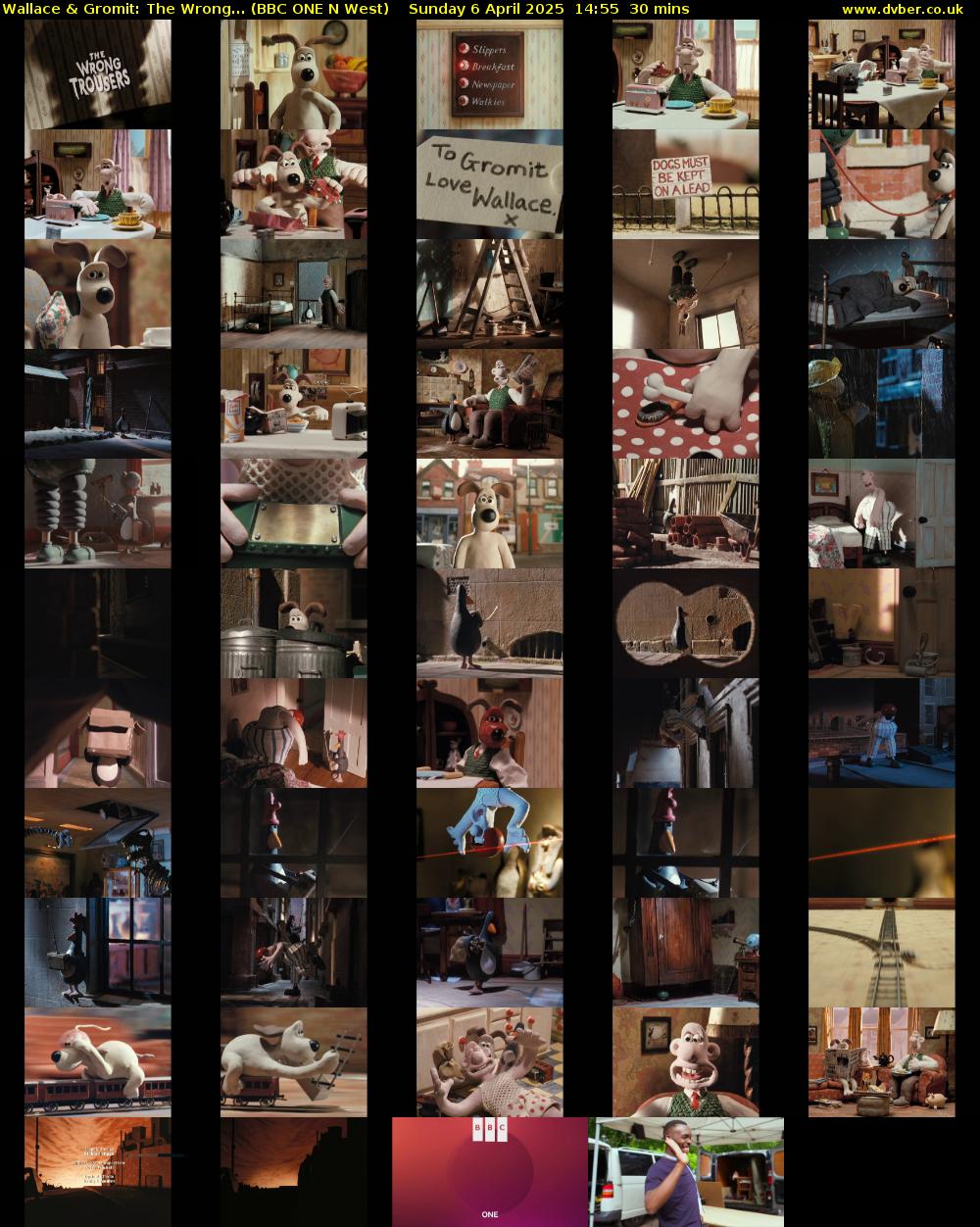 Wallace & Gromit: The Wrong... (BBC ONE N West) Sunday 6 April 2025 14:55 - 15:25