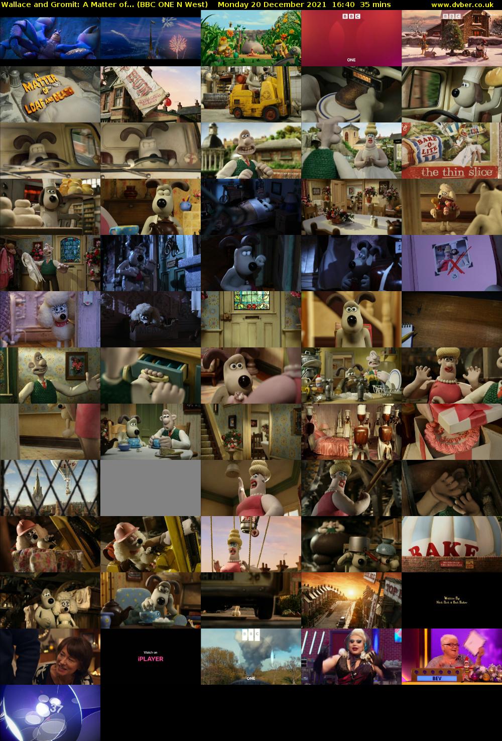 Wallace and Gromit: A Matter of... (BBC ONE N West) Monday 20 December 2021 16:40 - 17:15