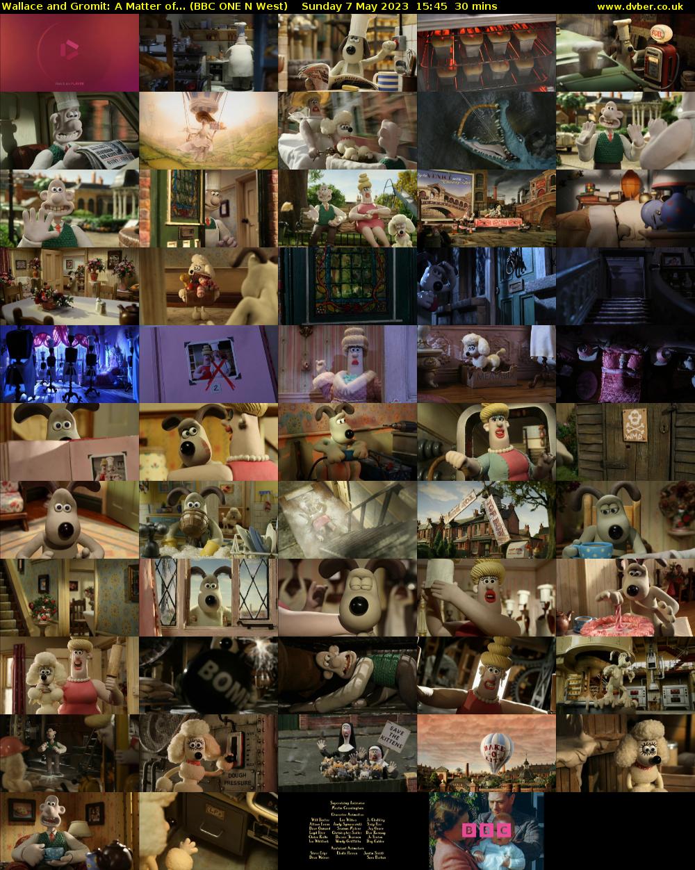 Wallace and Gromit: A Matter of... (BBC ONE N West) Sunday 7 May 2023 15:45 - 16:15