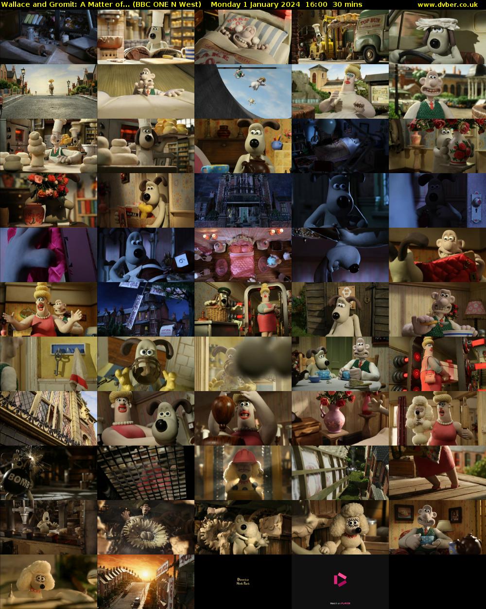 Wallace and Gromit: A Matter of... (BBC ONE N West) Monday 1 January 2024 16:00 - 16:30