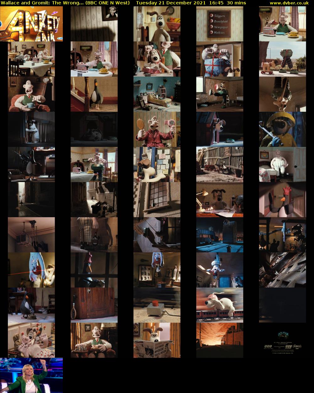 Wallace and Gromit: The Wrong... (BBC ONE N West) Tuesday 21 December 2021 16:45 - 17:15