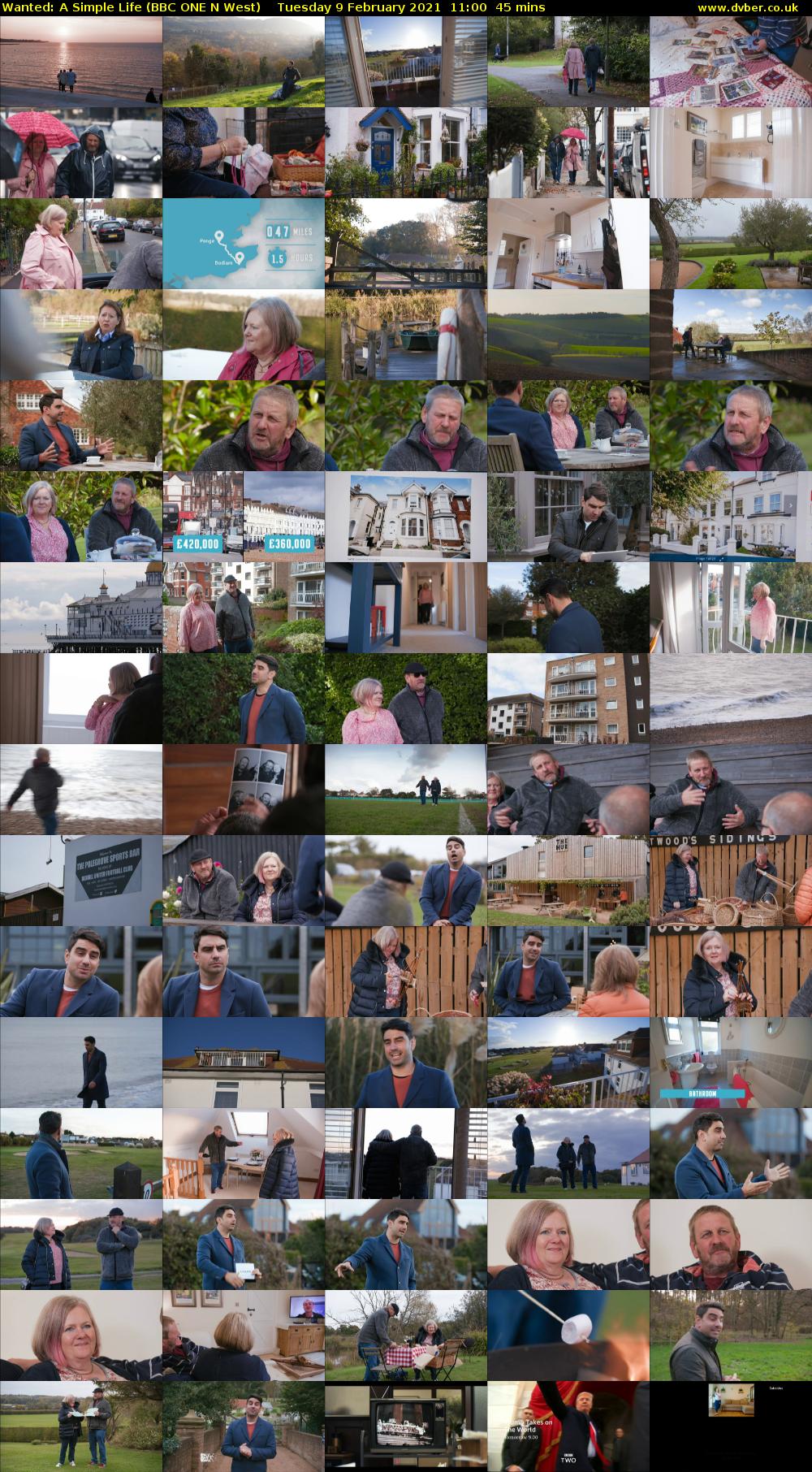 Wanted: A Simple Life (BBC ONE N West) Tuesday 9 February 2021 11:00 - 11:45
