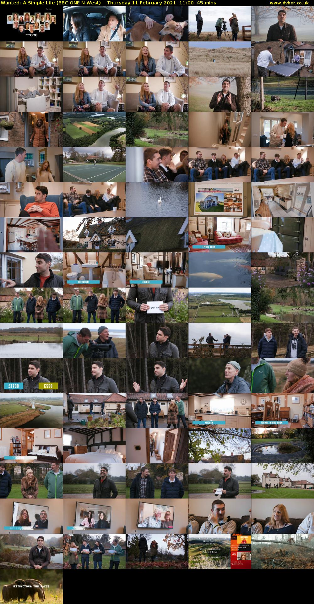 Wanted: A Simple Life (BBC ONE N West) Thursday 11 February 2021 11:00 - 11:45