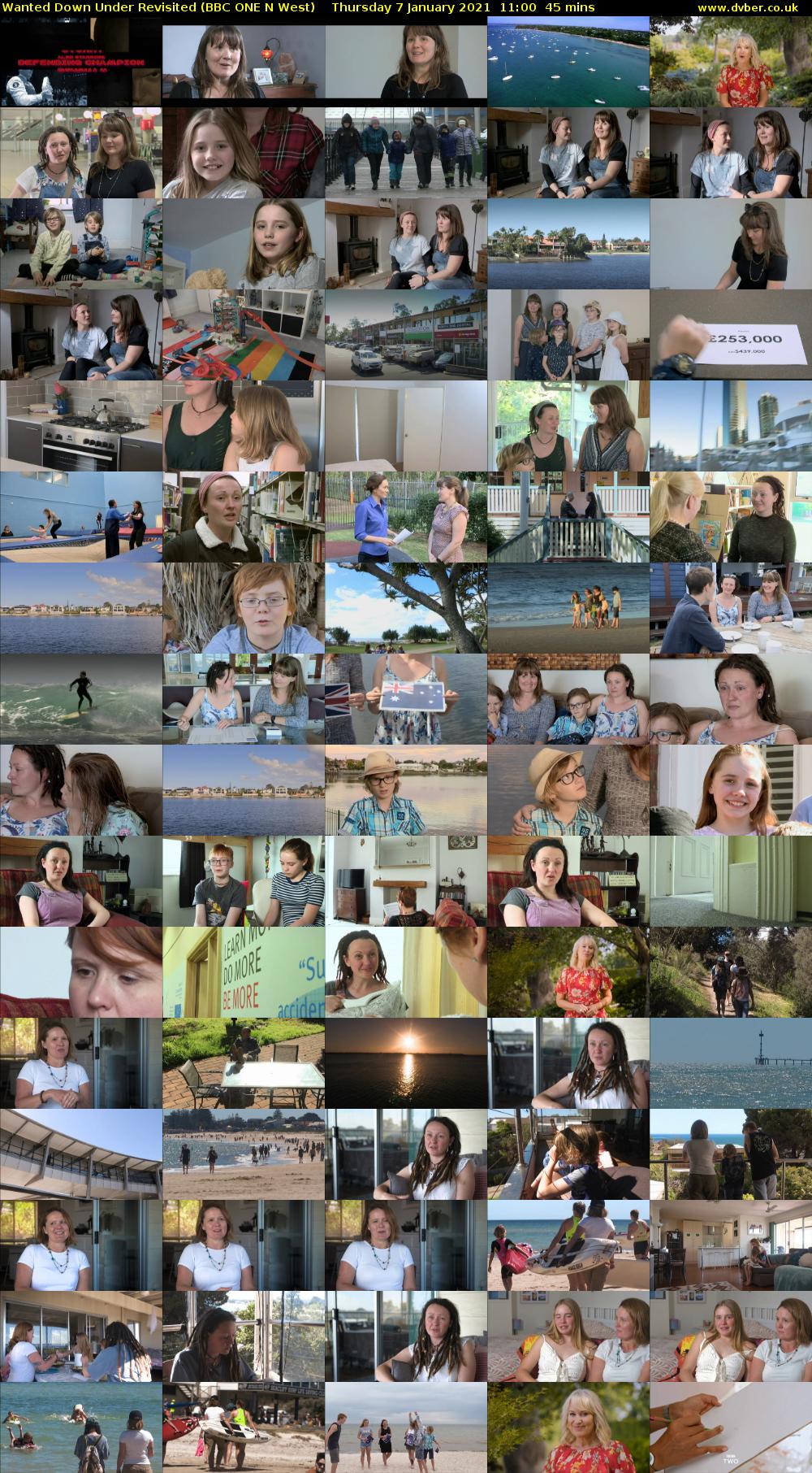 Wanted Down Under Revisited (BBC ONE N West) Thursday 7 January 2021 11:00 - 11:45