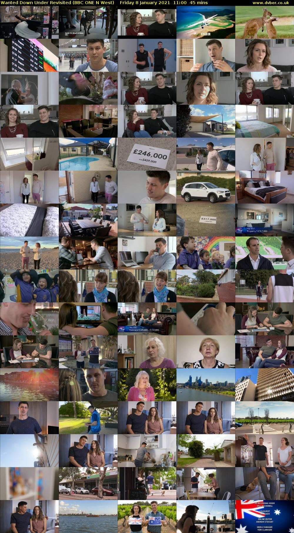 Wanted Down Under Revisited (BBC ONE N West) Friday 8 January 2021 11:00 - 11:45