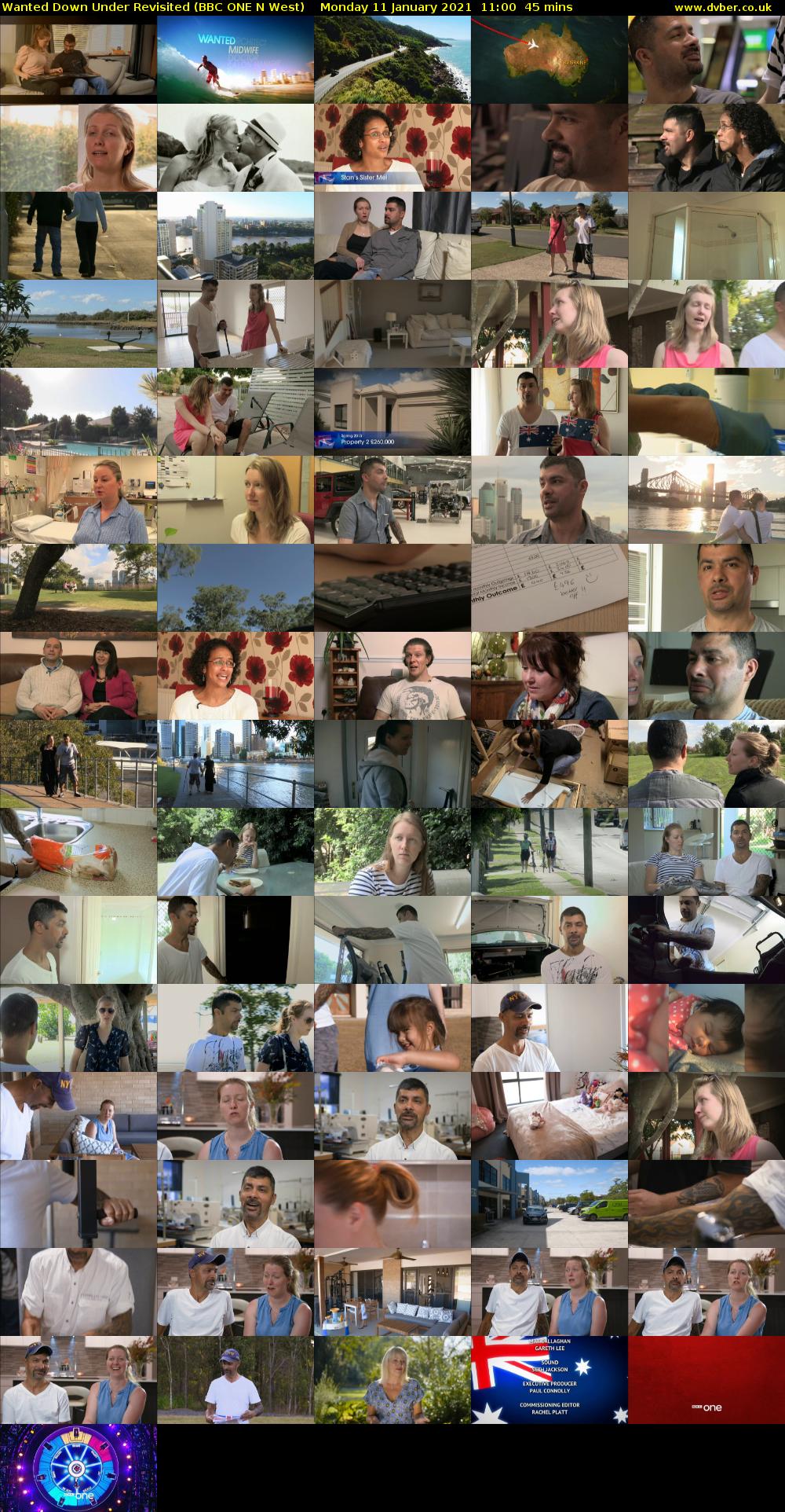Wanted Down Under Revisited (BBC ONE N West) Monday 11 January 2021 11:00 - 11:45