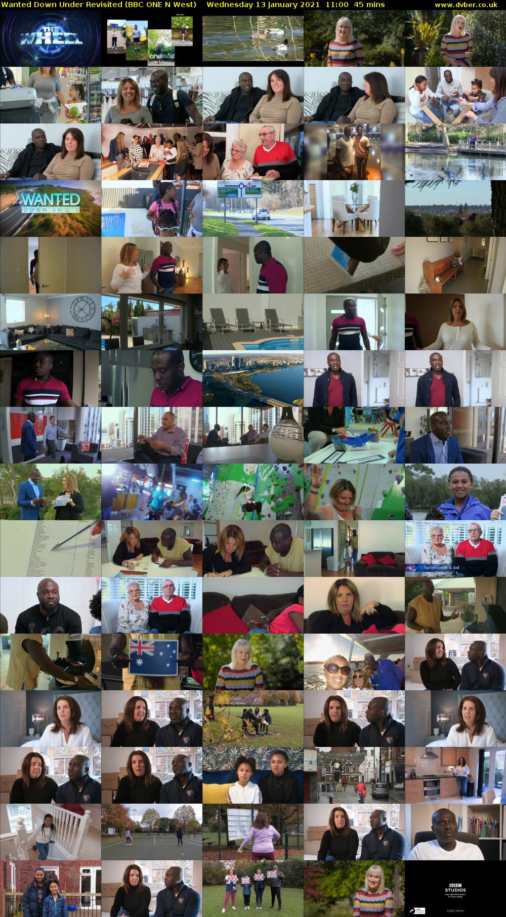 Wanted Down Under Revisited (BBC ONE N West) Wednesday 13 January 2021 11:00 - 11:45