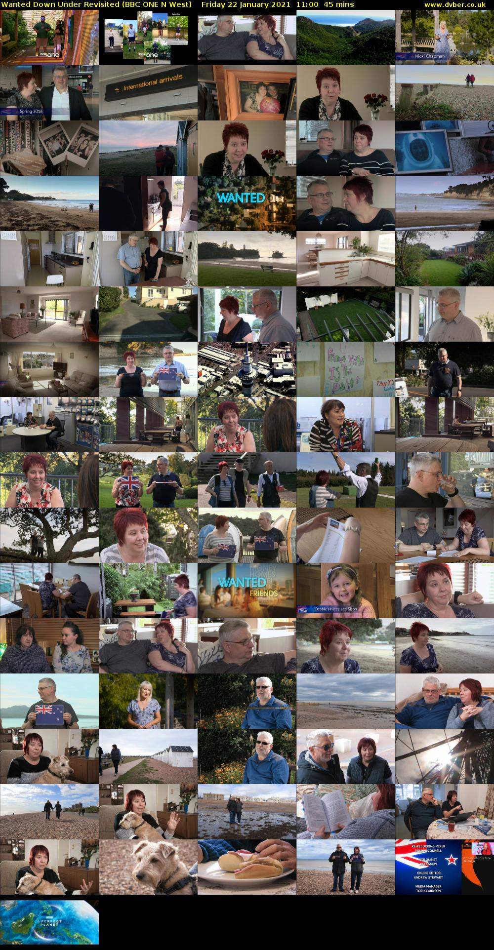 Wanted Down Under Revisited (BBC ONE N West) Friday 22 January 2021 11:00 - 11:45