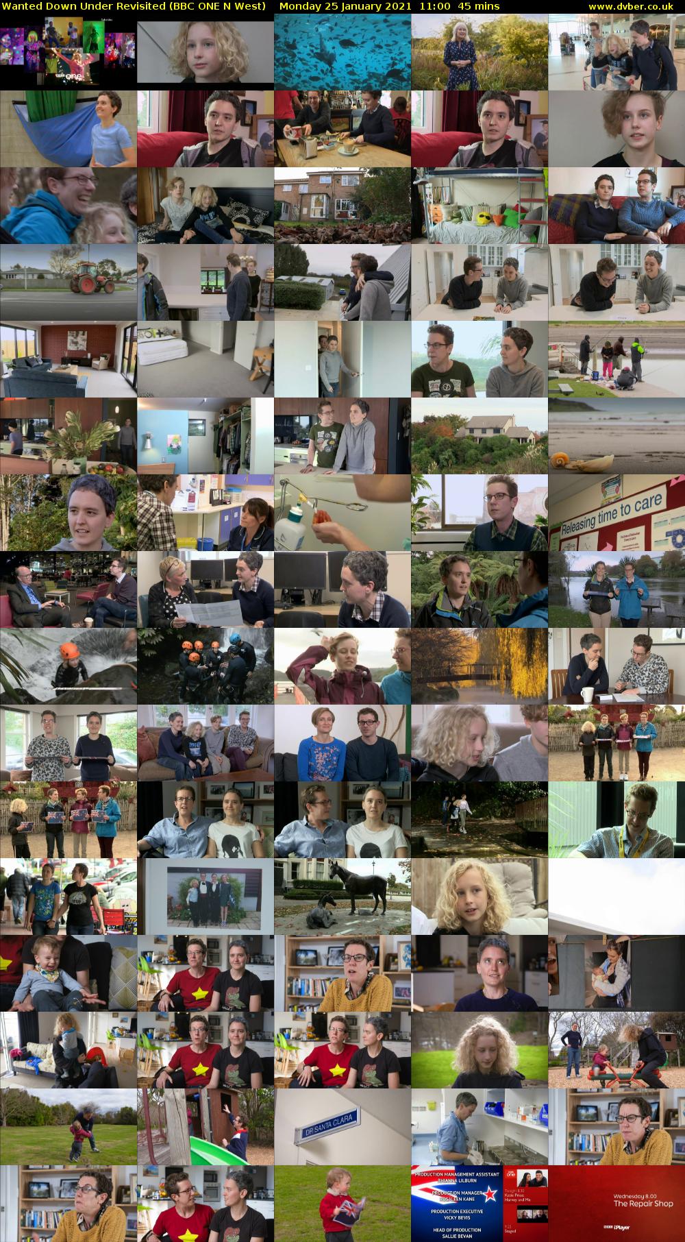 Wanted Down Under Revisited (BBC ONE N West) Monday 25 January 2021 11:00 - 11:45