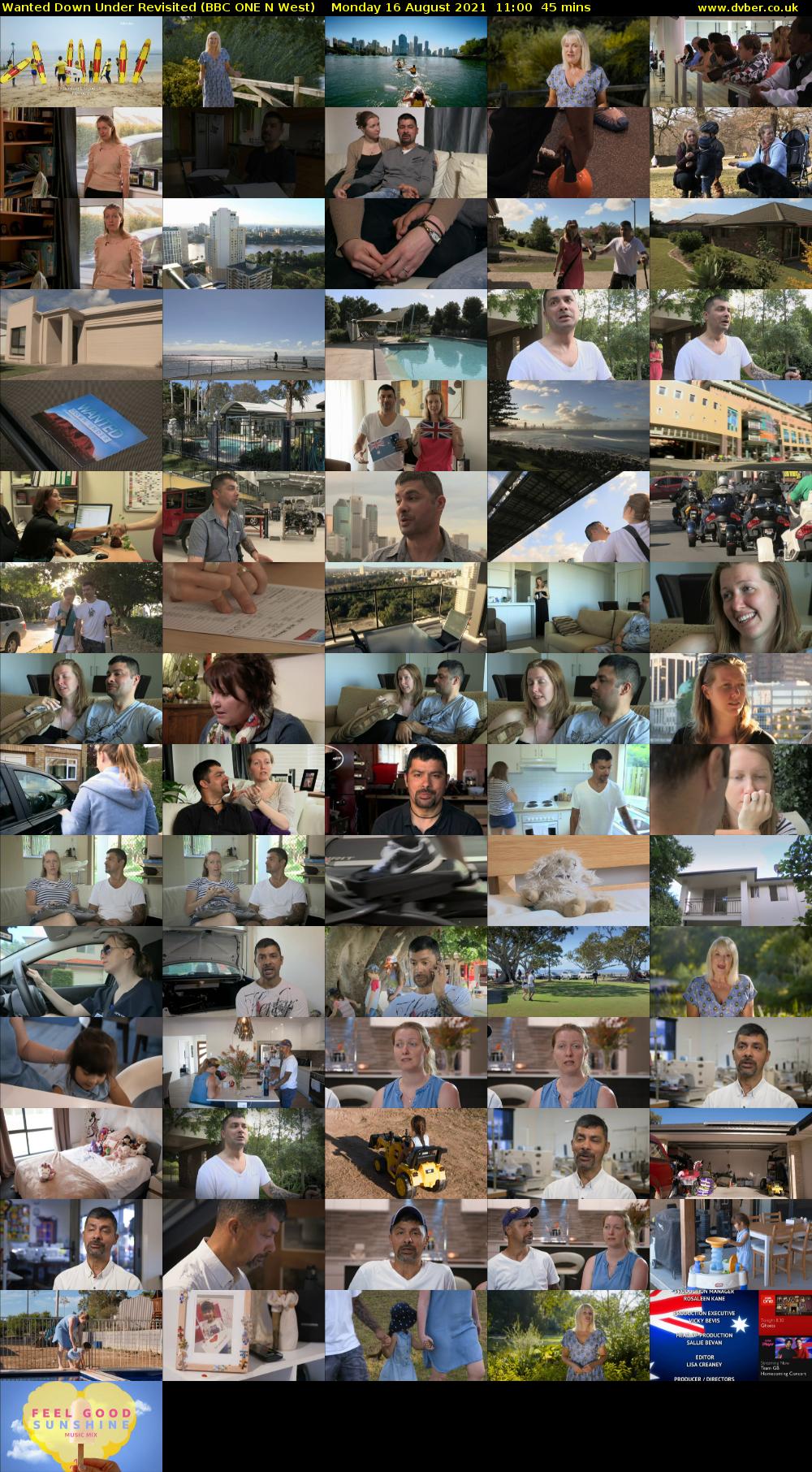 Wanted Down Under Revisited (BBC ONE N West) Monday 16 August 2021 11:00 - 11:45