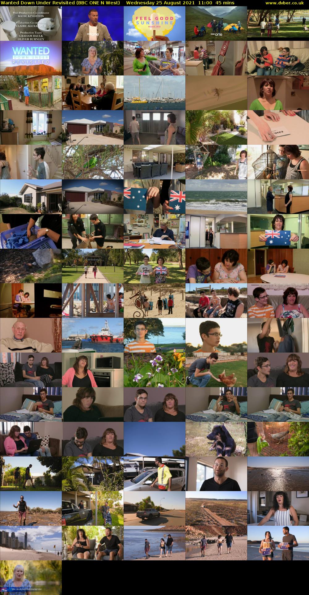 Wanted Down Under Revisited (BBC ONE N West) Wednesday 25 August 2021 11:00 - 11:45