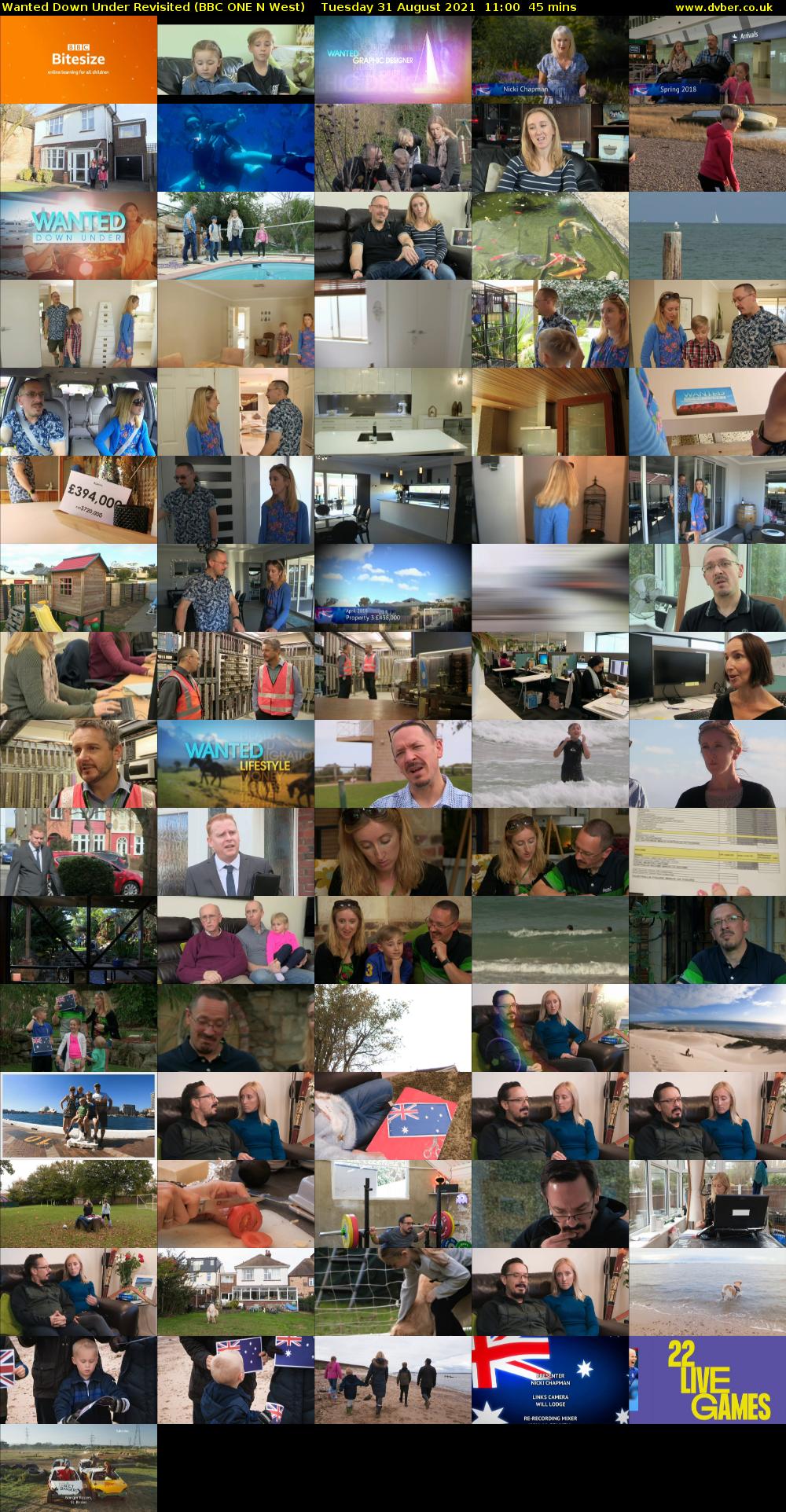 Wanted Down Under Revisited (BBC ONE N West) Tuesday 31 August 2021 11:00 - 11:45